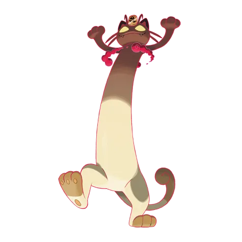 Gigantamax Meowth Illustration officielle de 