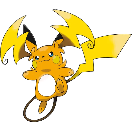 Mega Raichu Y Ilustración oficial de 