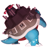 Gigantamax Blastoise Ilustración oficial de 