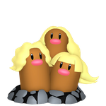 Alolan Dugtrio  official artwork