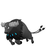 Tauros (Paldean Aqua Breed) game sprite